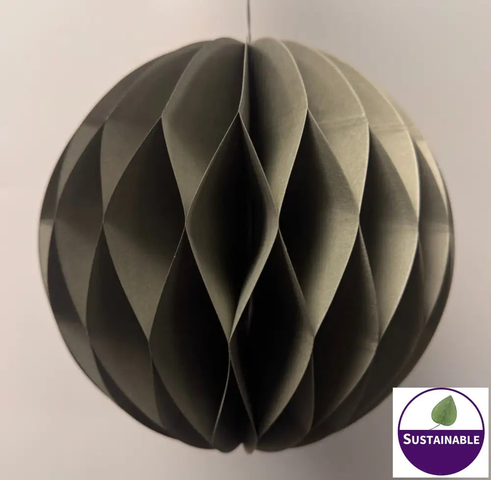 150mm Grey Paper Bauble - 10pcs