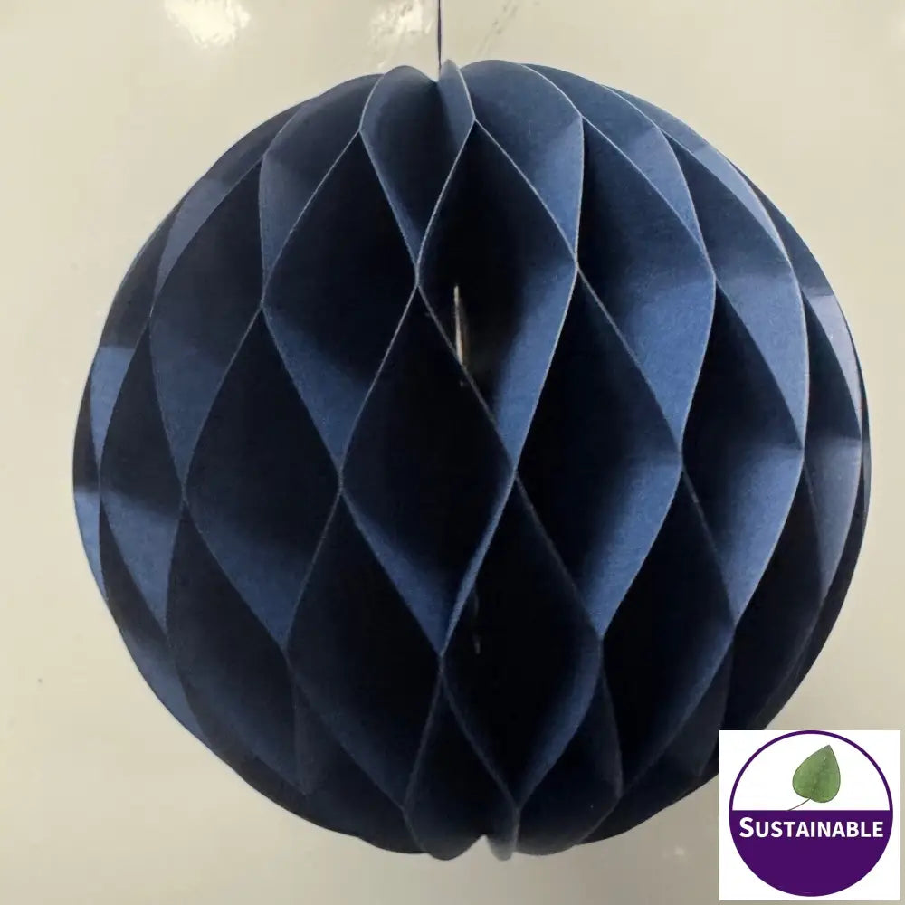 200mm Blue Paper Bauble - 10pcs