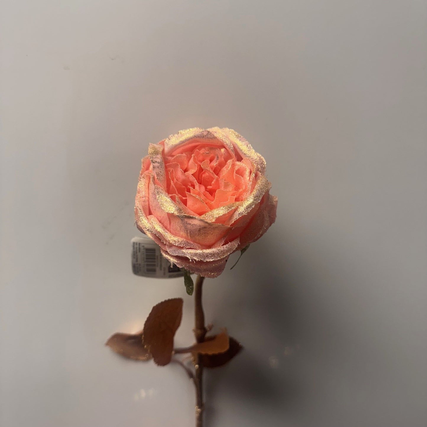 Rose on stem Pink - 6pcs