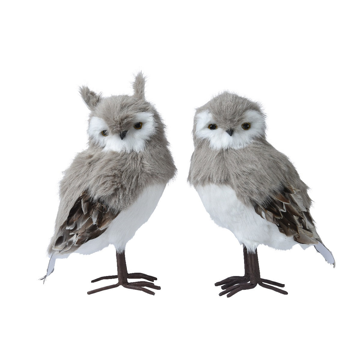 54cm Owl with Grey Feathers - 1pc