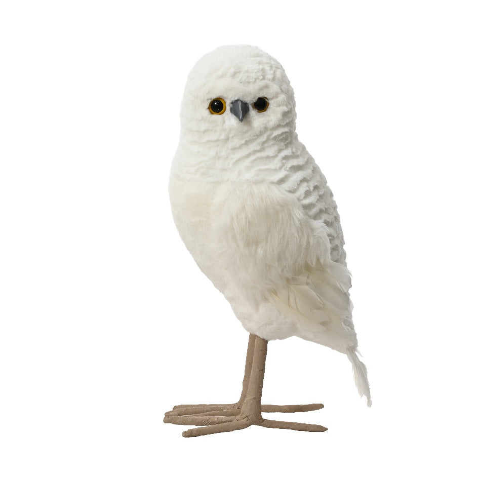 50cm Owl with White/Cream Feathers - 1pc