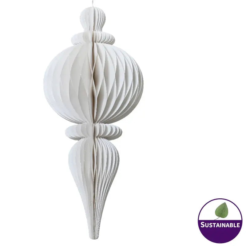 800mm White Folding Paper Ornament - 1pc