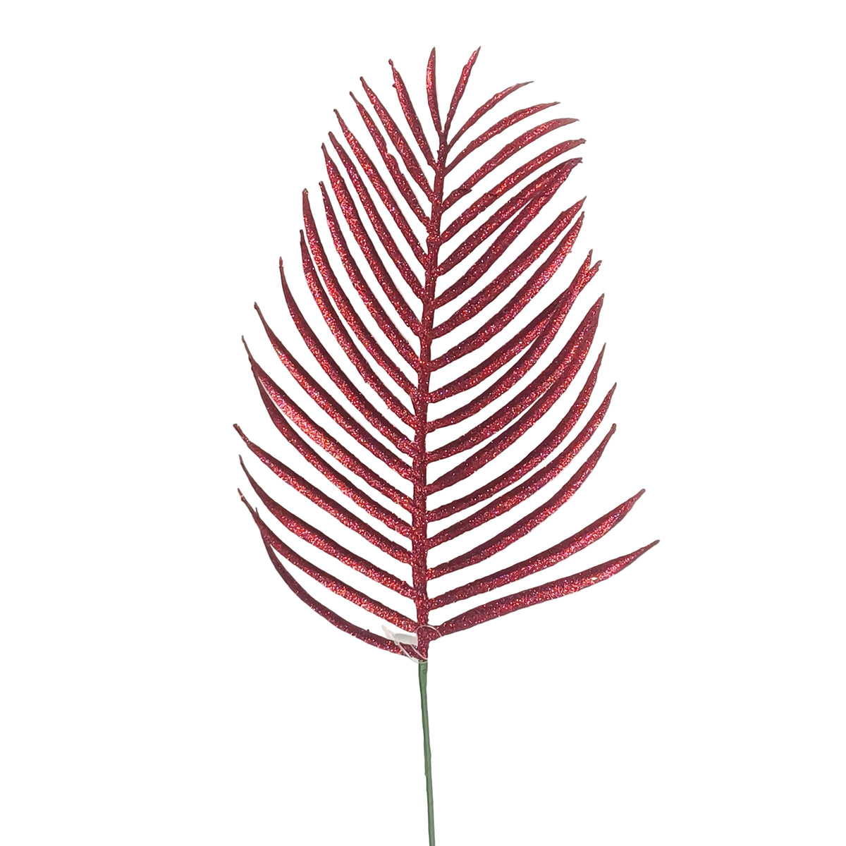 14Inch Red (Dark) Palm Leaf - Pack of 10