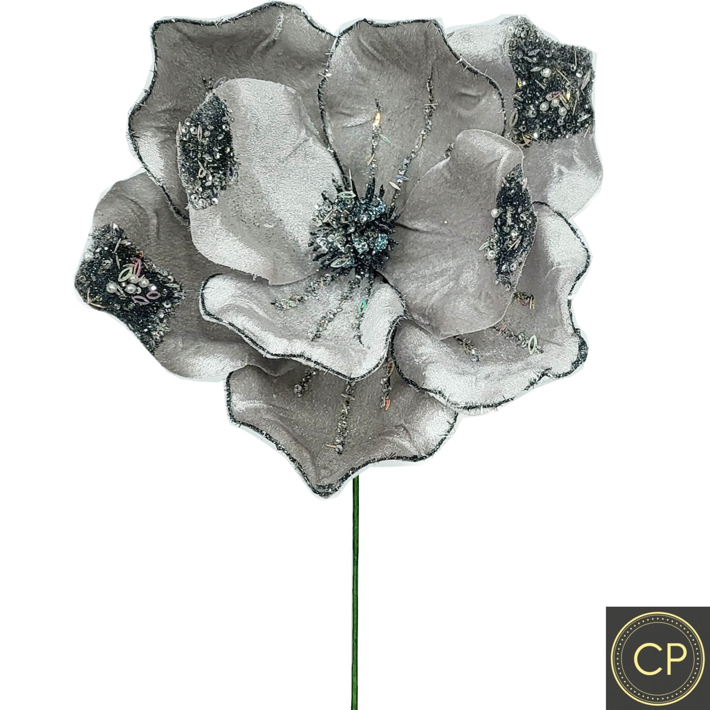12Inch Silver/Pewter Magnolia - Pack of 10