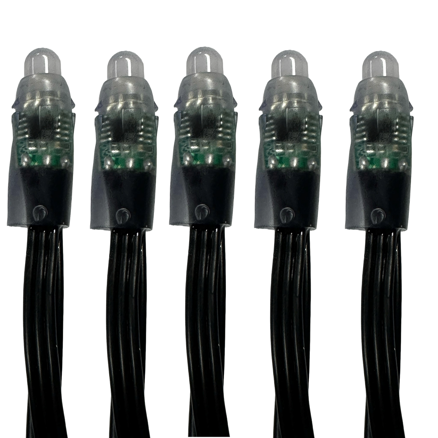100 Digital Pixel Lights on 10m Black cable 10 Sets
