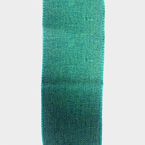 1.5" Turquoise woven ribbon - 2pcs