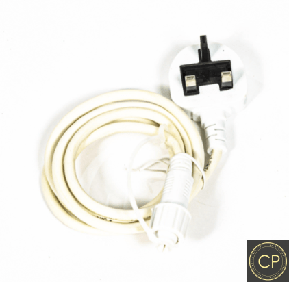 1.5M Plug Lead - White - 1pc