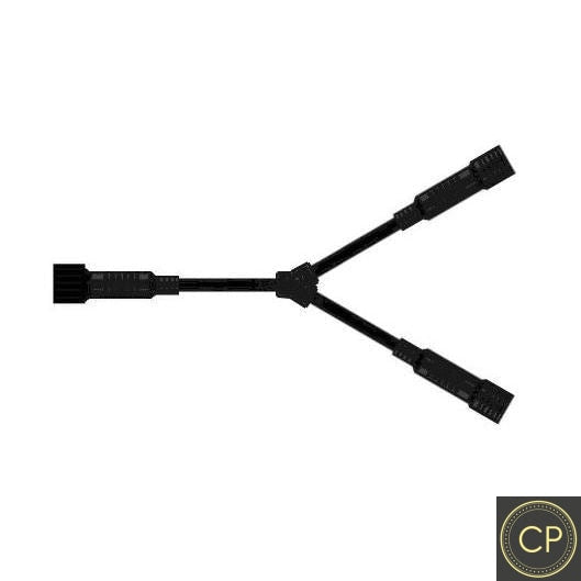 2-Way Y-Connector - Black- 1pc