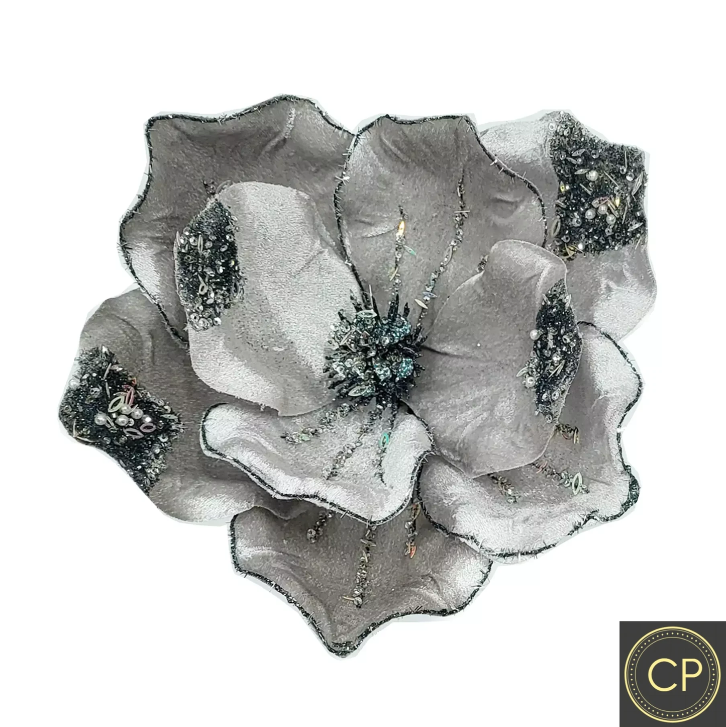 12Inch Silver/Pewter Magnolia - Pack of 10