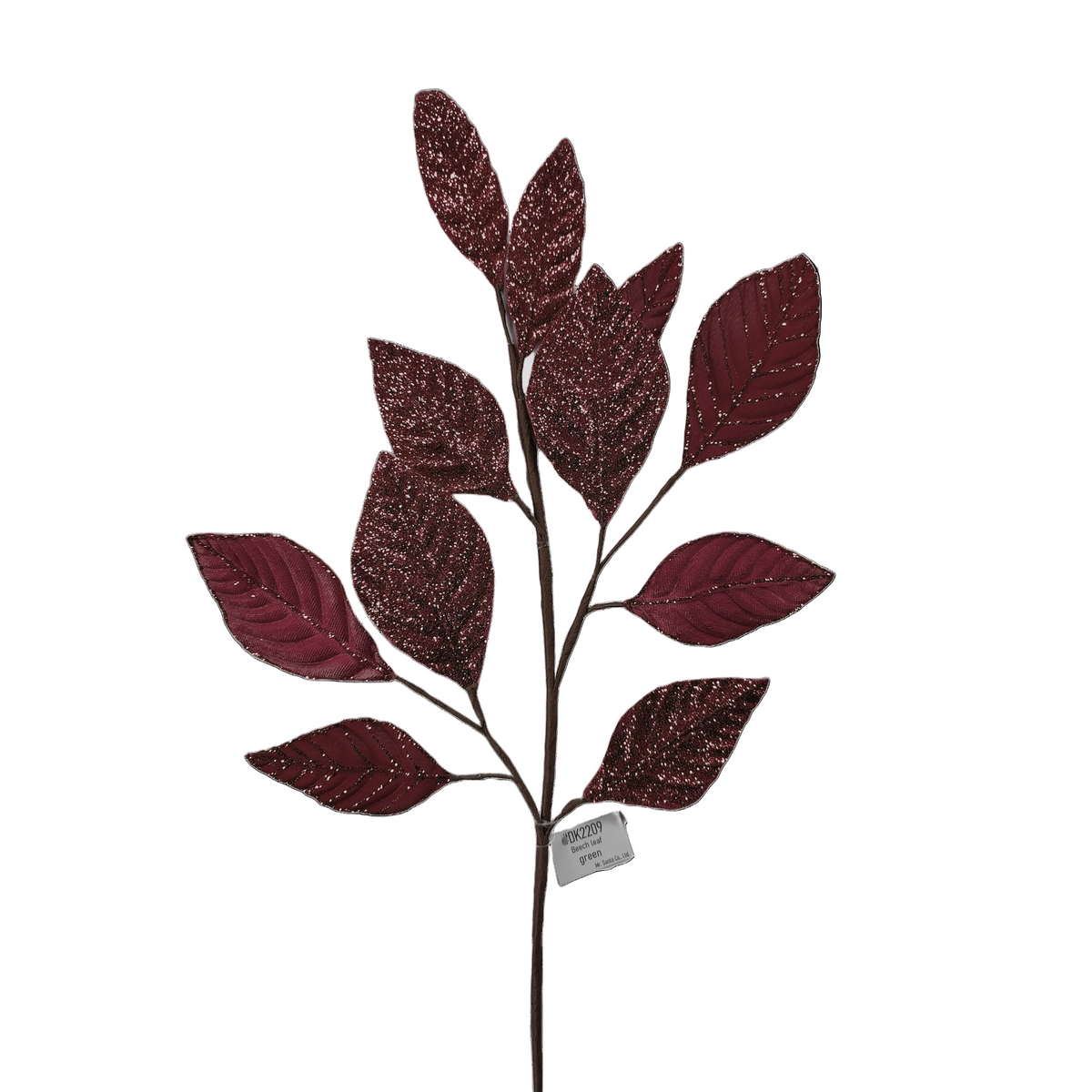 28Inch Burgundy Beech Leaf Spray - Pack of 10