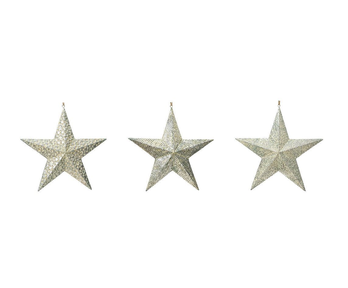 49cm Iron star - Silver 3pcs