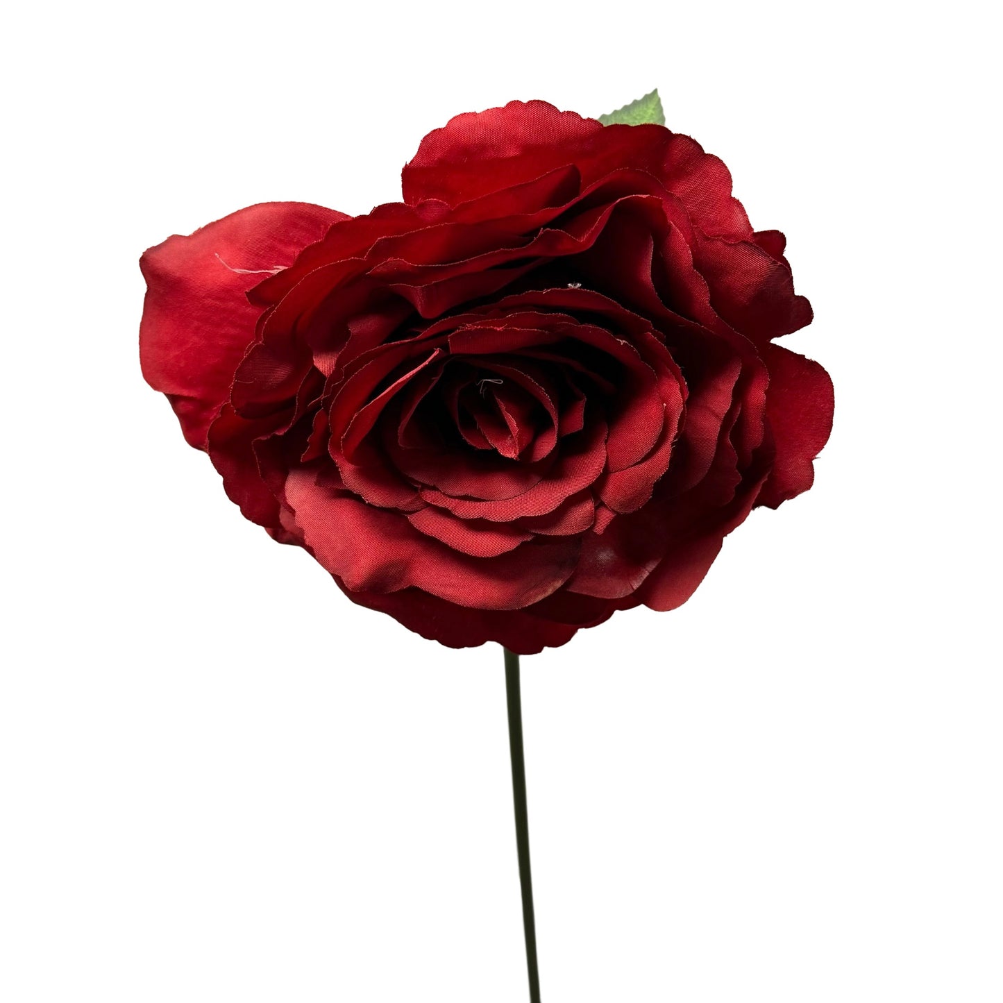 Silk Rose on stem Red - 10pcs