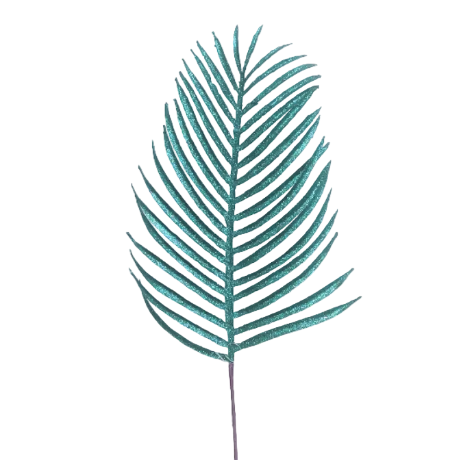 14Inch Turquoise Palm Leaf - Pack of 10