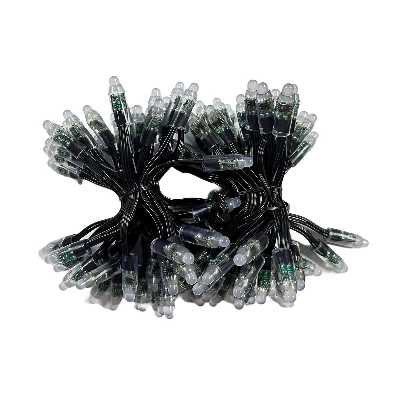 100 Digital Pixel Lights on 10m Black cable 10 Sets