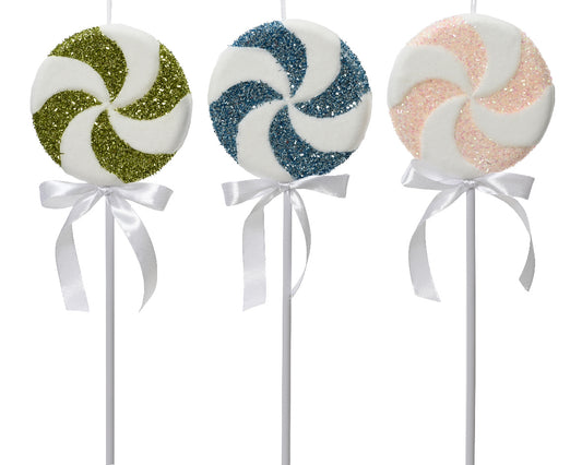 Assorted Foam Lolly with Ribbon - Pack of 3