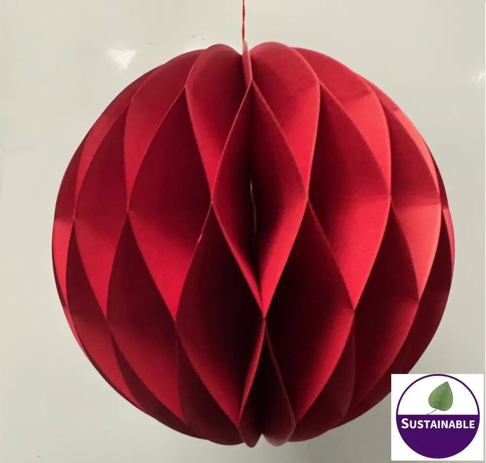 150mm Red Paper Bauble - 10pcs