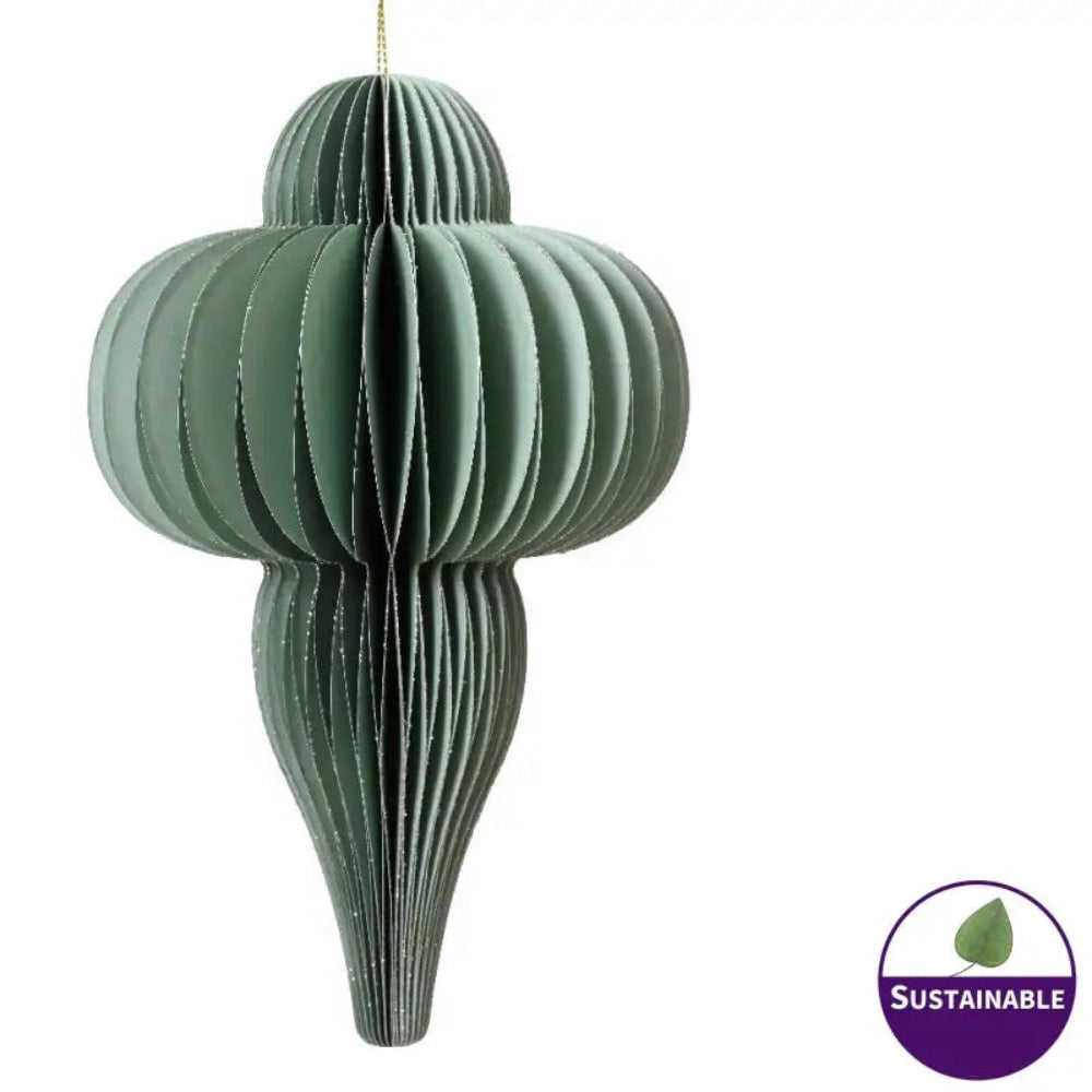 200mm Mint Folding Paper Ornament - 1pc