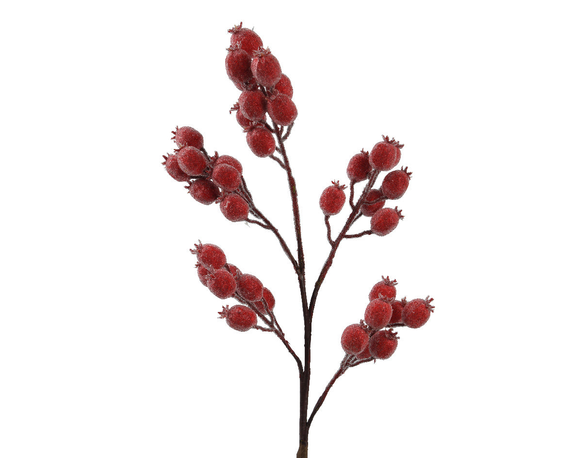 Red (Frosted) Foam Berries - Pack of 6