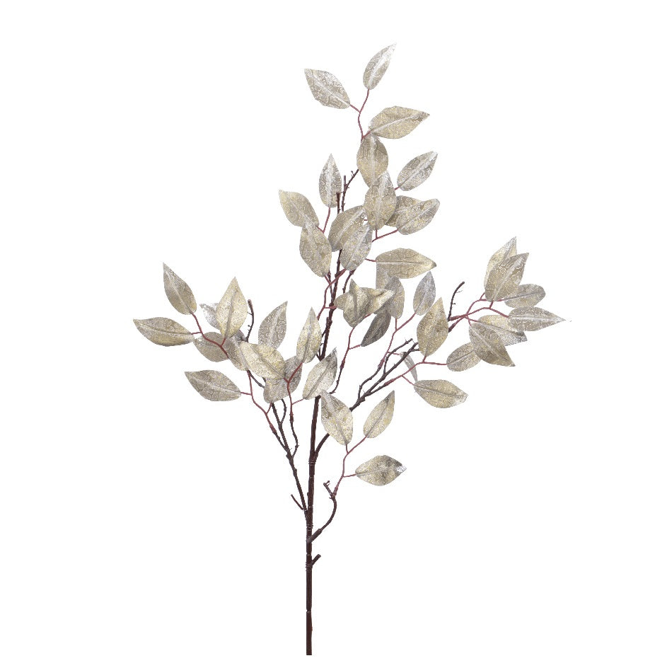 Champagne Leaf Spray Pack of 10 The Christmas Decorators