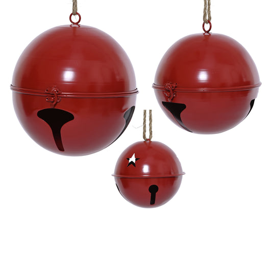 Iron Christmas bells with hanger - Set of 3