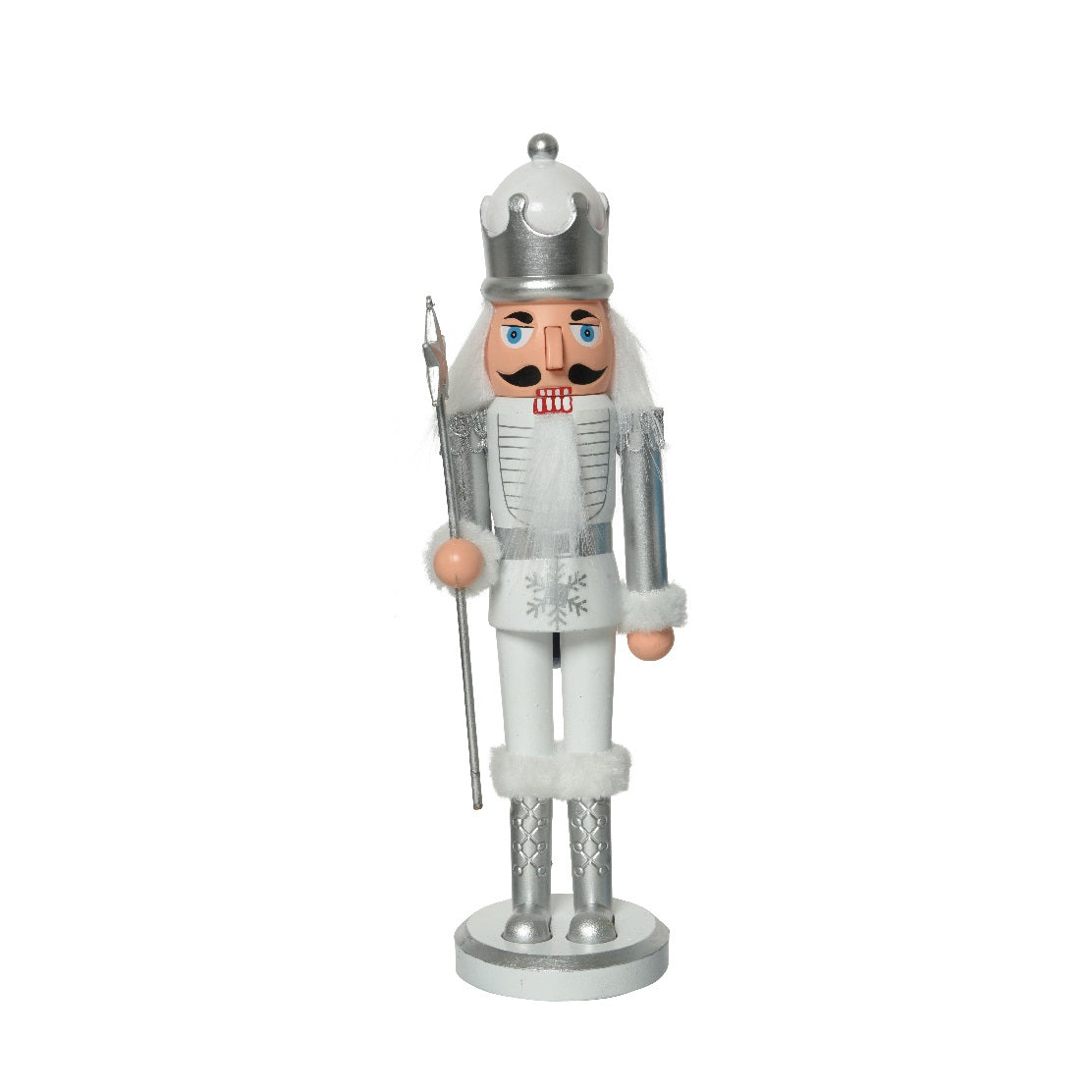 28cm Silver and White Nutcracker - 3pcs