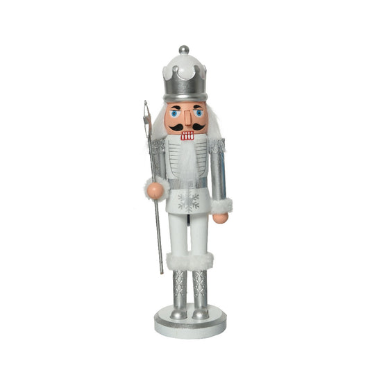 28cm White and Silver Nutcracker - 3pcs