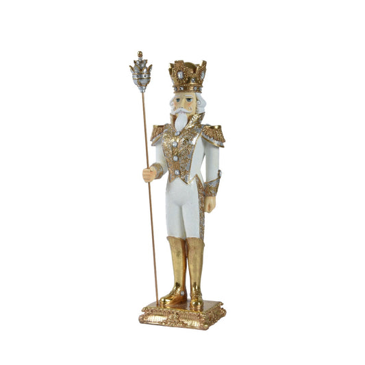 61cm White and Gold Nutcracker - 1pc