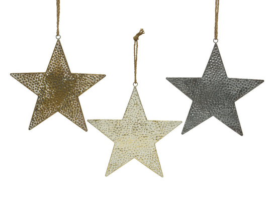 31cm Star with hammer effect - 6pcs