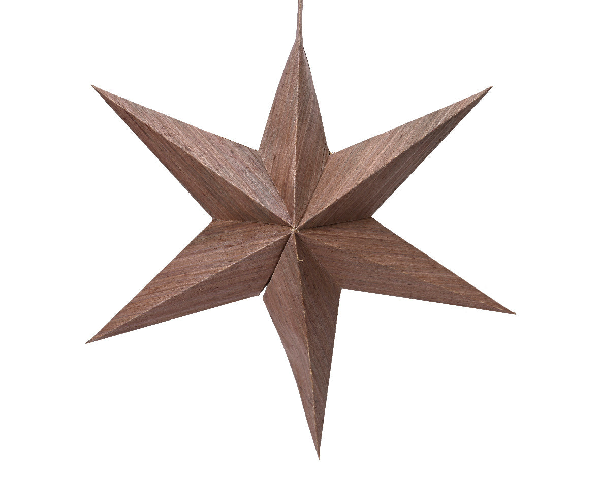 Paper Star - laminated wood - 8pcs