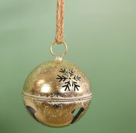 Iron Christmas bell with hanger - 1pc