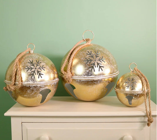 Iron Christmas bells with hanger - Set of 3