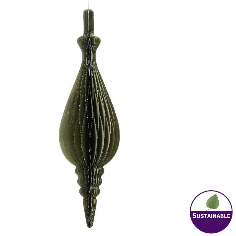 800mm Moss Green Folding Paper Ornament - 1pc
