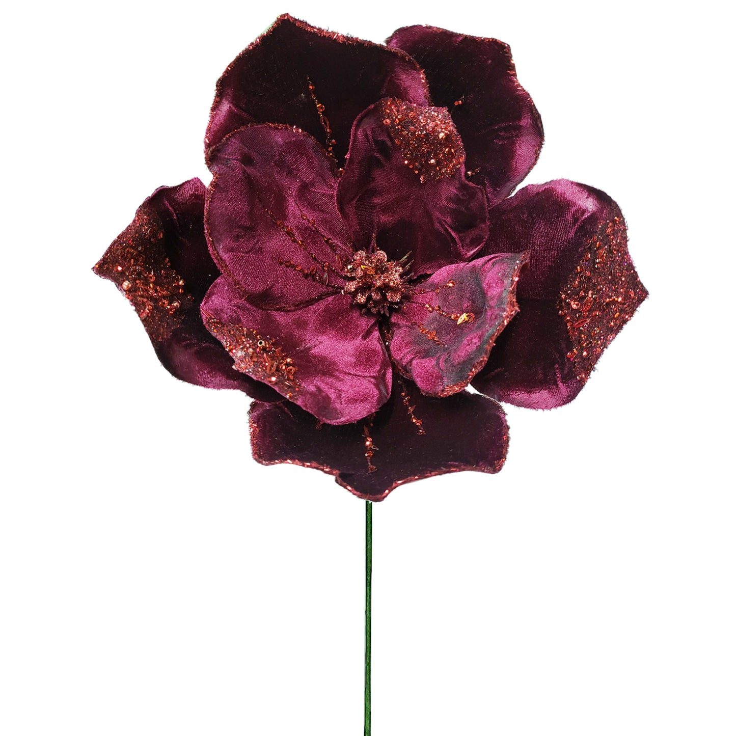 12Inch Burgundy Magnolia - Pack of 10