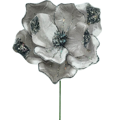 12Inch Silver/Pewter Magnolia - Pack of 10