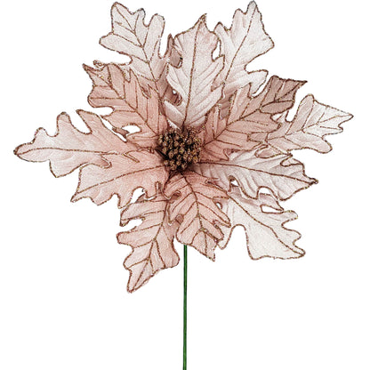 12Inch Rose Gold Poinsettia - Pack of 10