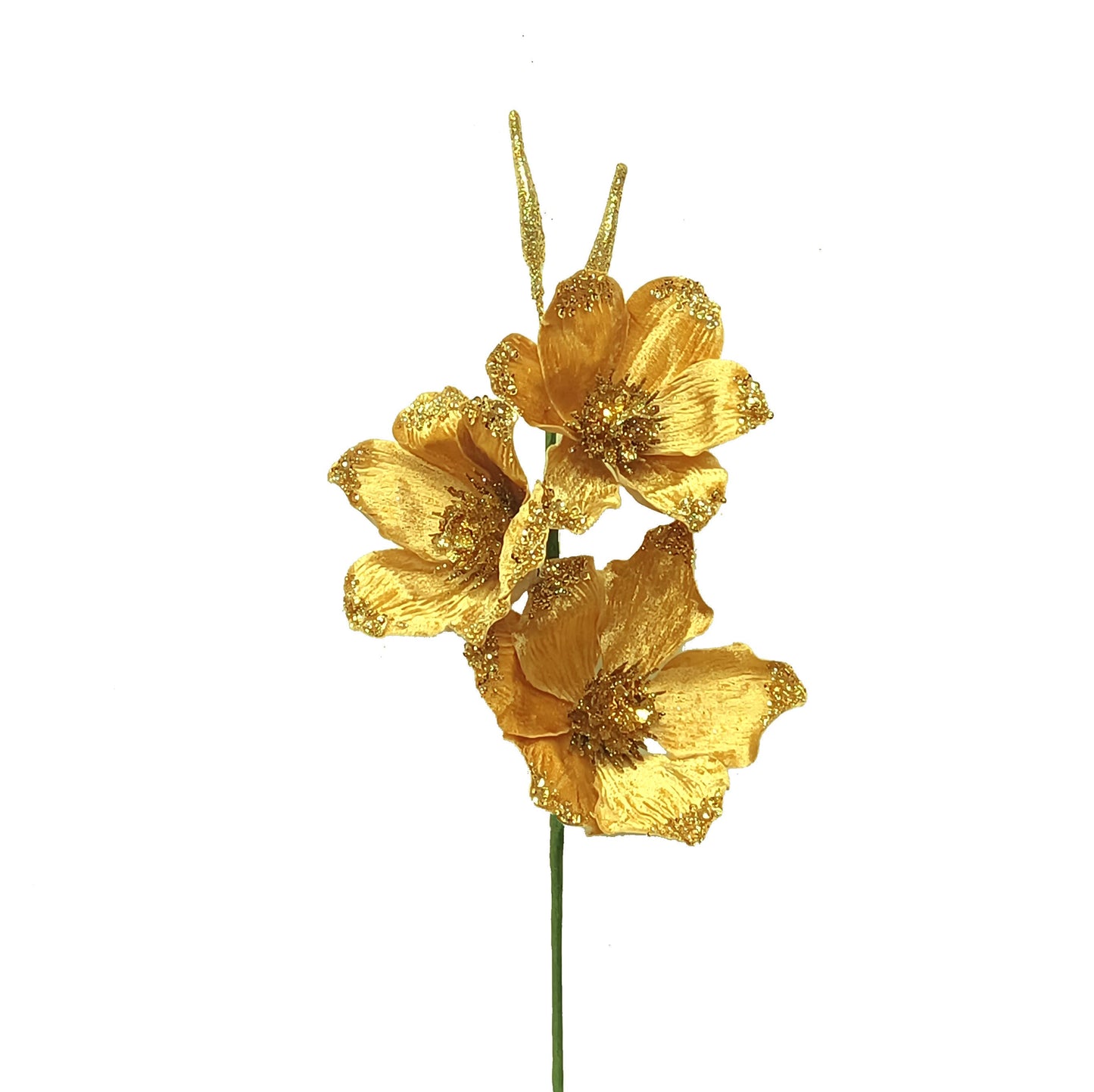 Gold Small Flower Pick - Pack of 10