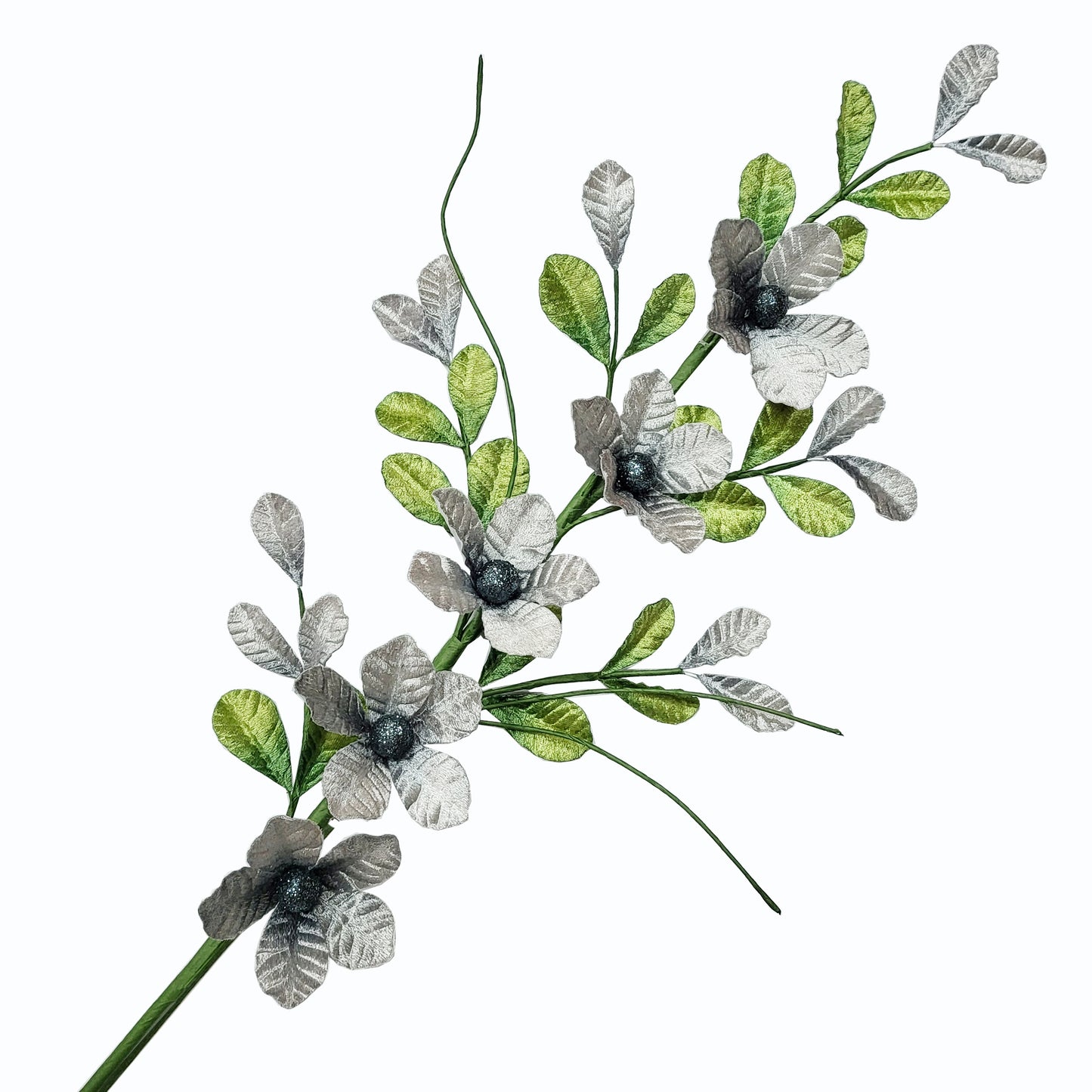 Silver Mini Magnolia Spray - Pack of 10