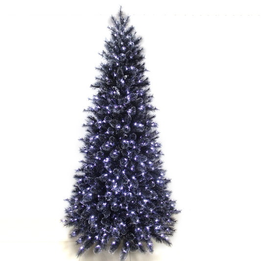 7.5ft Black Needle Colorado Christmas Tree - 600 Ice-White LEDs