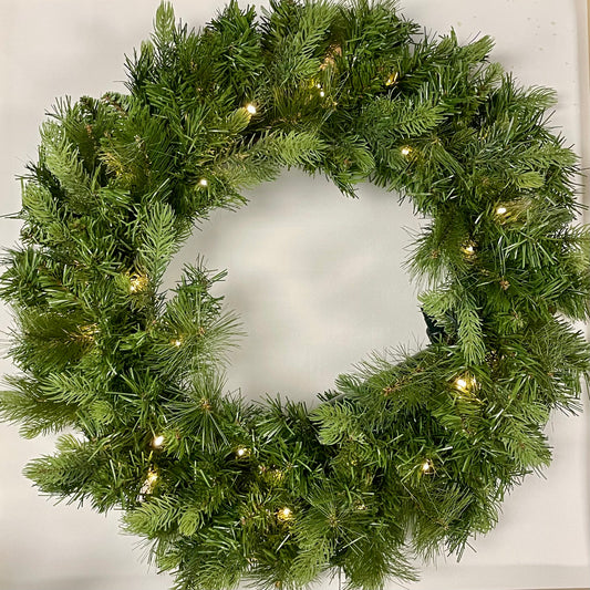 24Inch Luxury Battery Wreath warm-white only - 4pcs (2025)