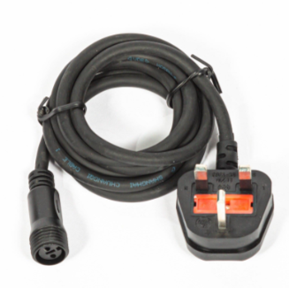 1.5M Plug Lead - Black- 1pc