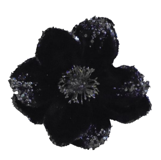 10Inch Black with Silver Magnolia - Pack of 10