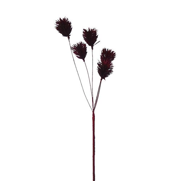 22Inch Red (Dark) Nubbin Flower - 10pcs