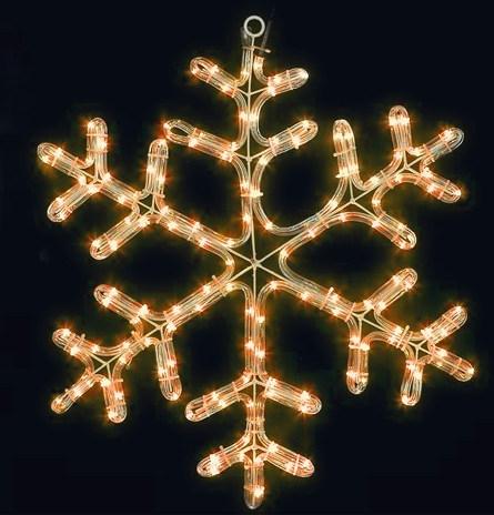 Rope Light Snowflake 120x120cm 468 Warm-White LEDs - 1pc