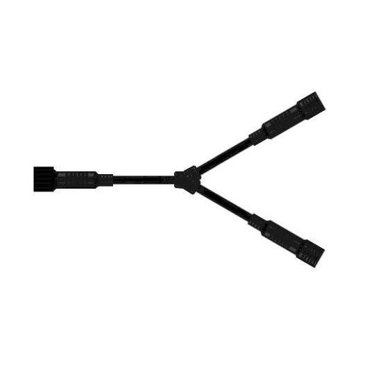 2-Way Y-Connector - Black- 1pc