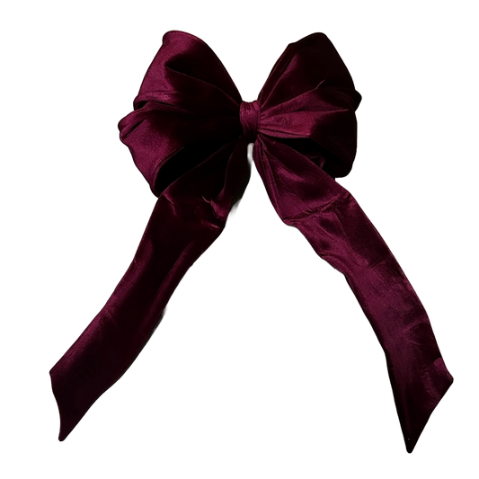 Medium Size Velvet Bow - 65cm x 100cm - Dark Red