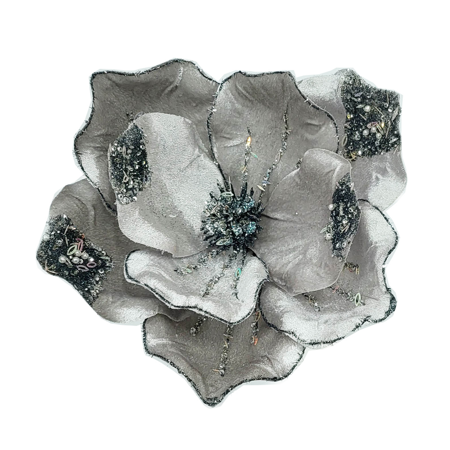 12Inch Silver/Pewter Magnolia - Pack of 10