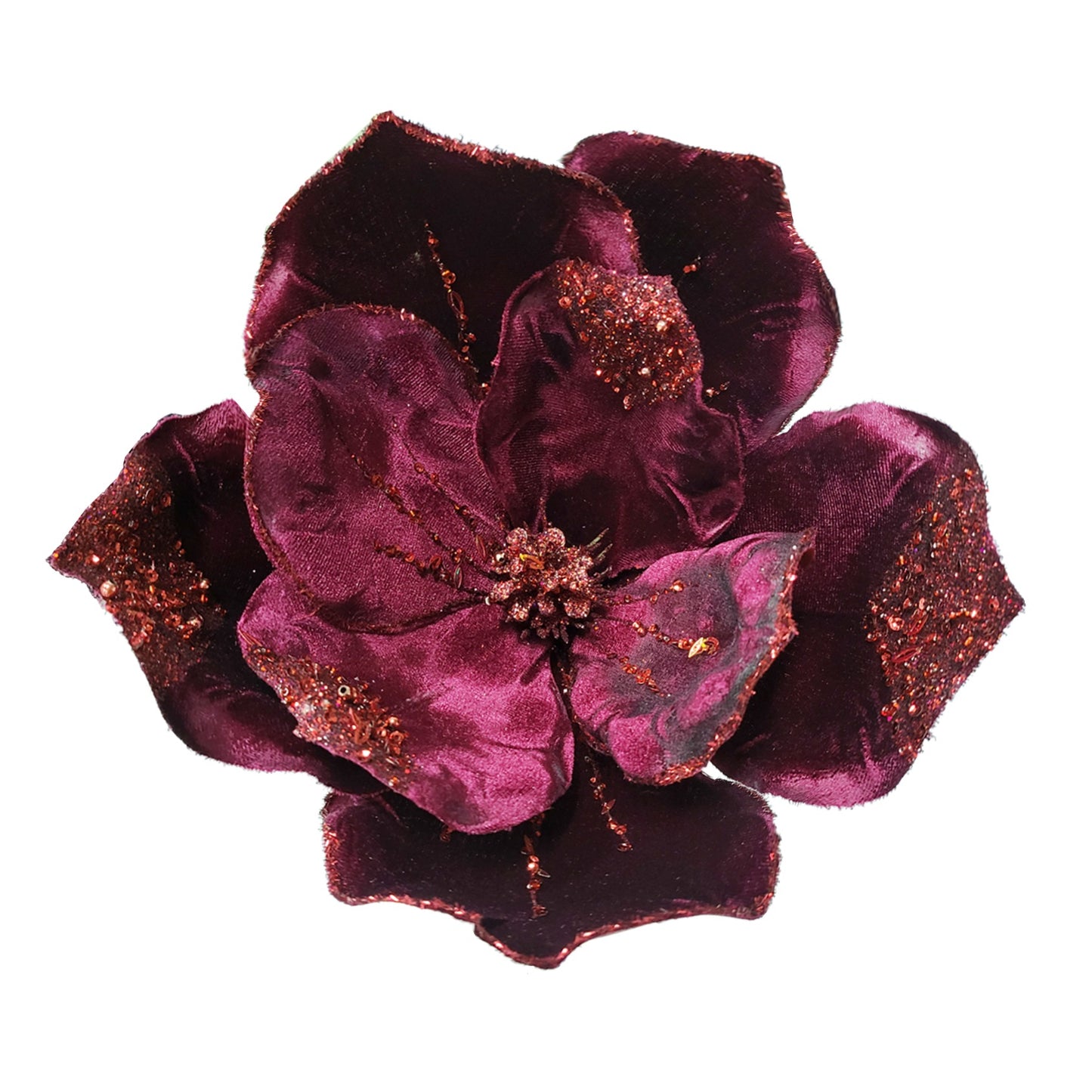 12Inch Burgundy Magnolia - Pack of 10