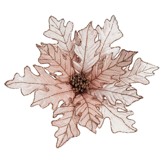 12Inch Rose Gold Poinsettia - Pack of 10