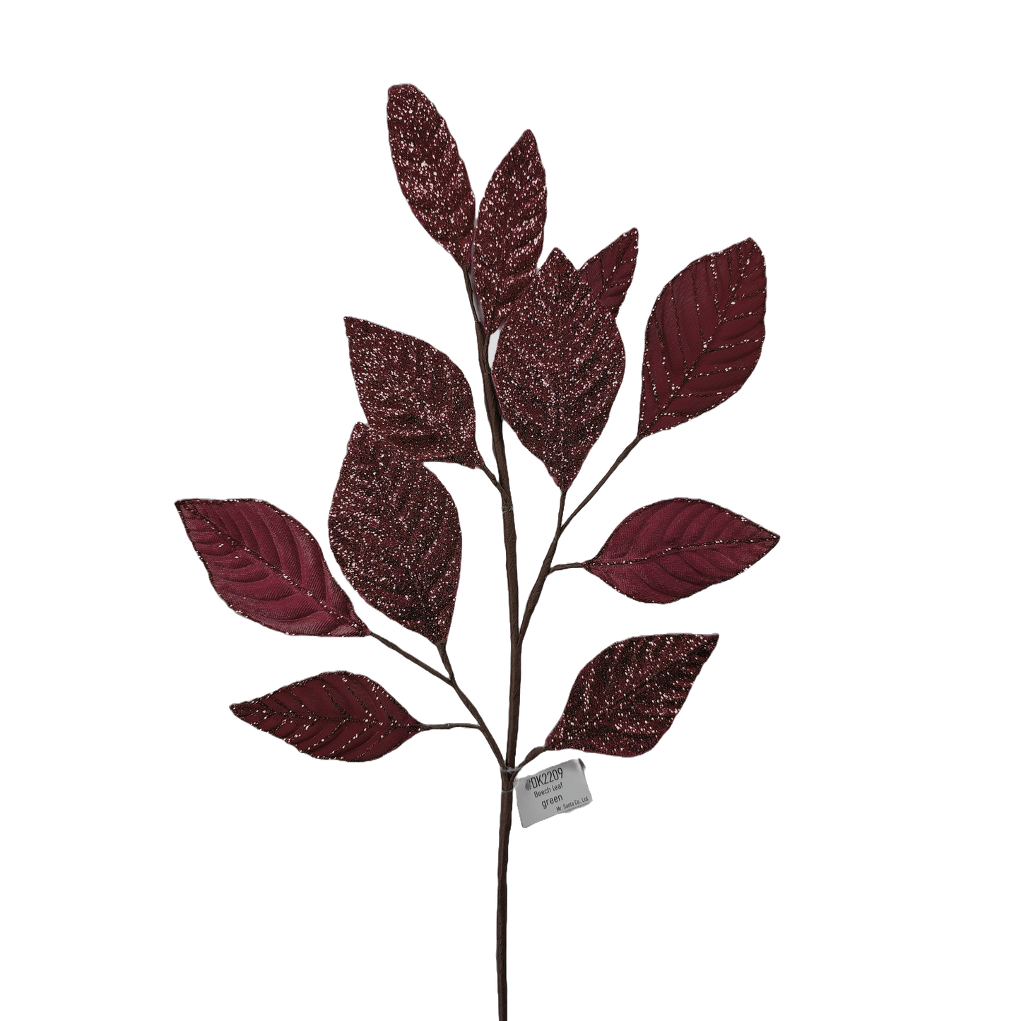 28Inch Burgundy Beech Leaf Spray - Pack of 10