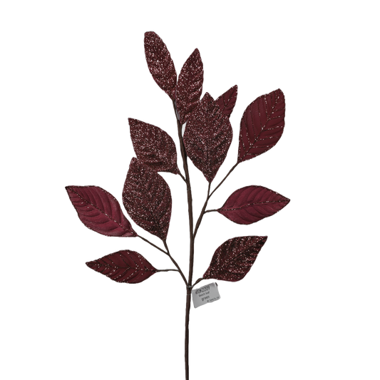 28Inch Burgundy Beech Leaf Spray - Pack of 10